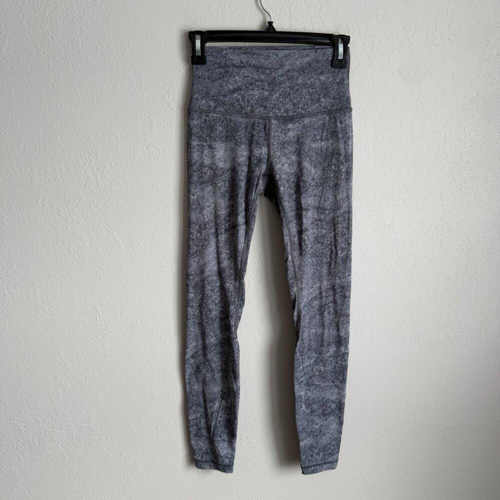 Lululemon Align Gray Print 28” Inseam Leggings Womens 4 Athletic Workout